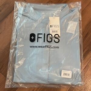 Figs Scrub Top, Dusty Blue, M